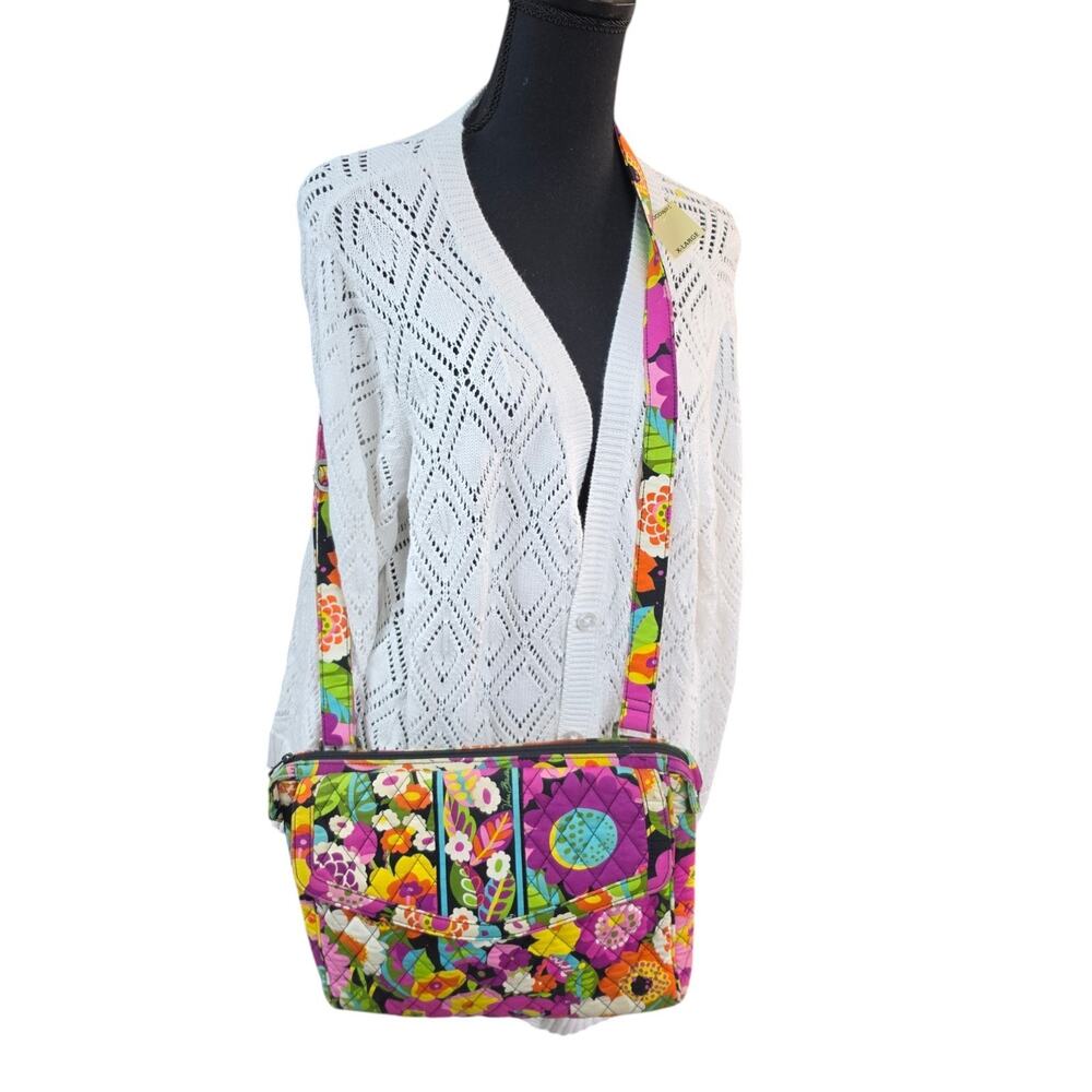 Vera Bradley Va Va Bloom Floral Crossbody Quilted Messenger Purse Computer Bag